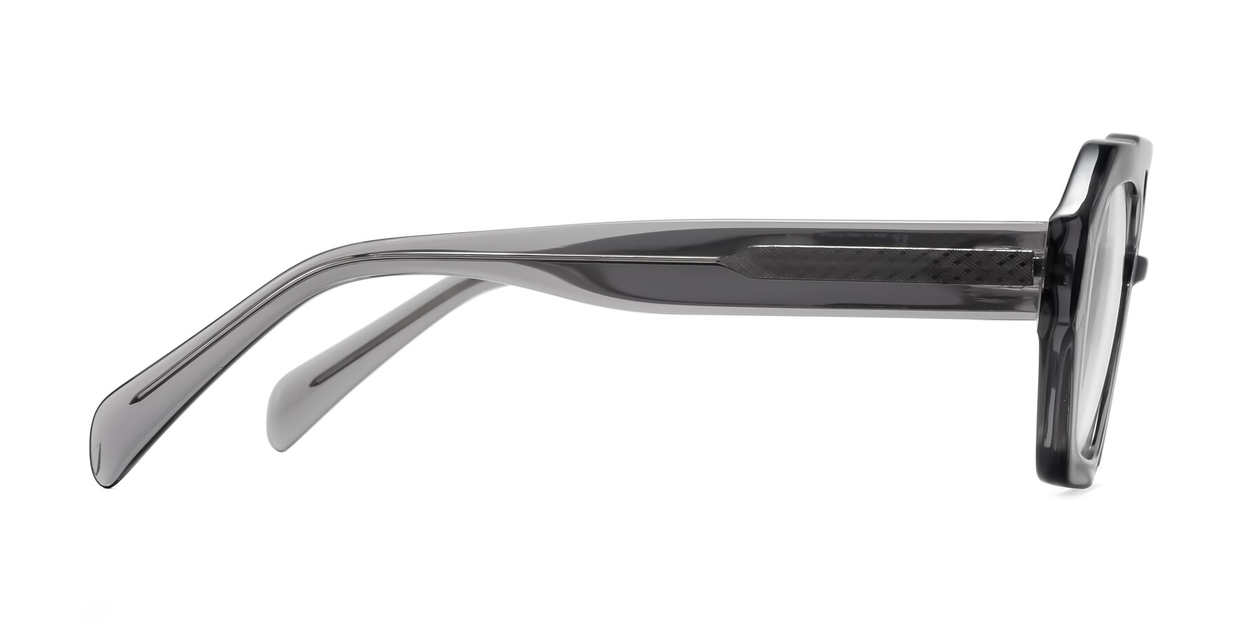 Side of Silva in Gray with Clear Eyeglass Lenses