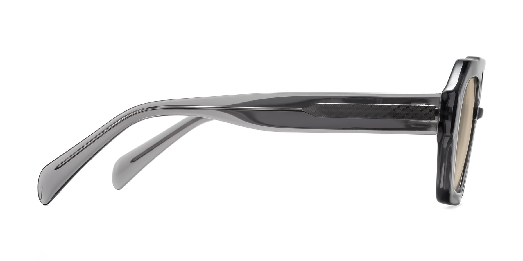 Side of Silva in Gray with Light Brown Tinted Lenses