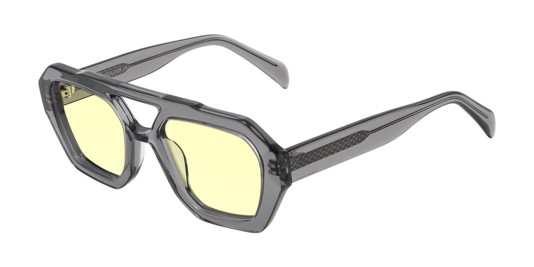 Angle of Silva in Gray with Light Yellow Tinted Lenses