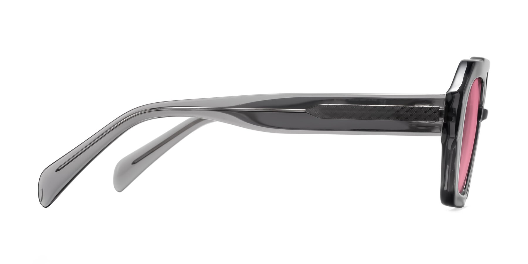 Side of Silva in Gray with Pink Tinted Lenses