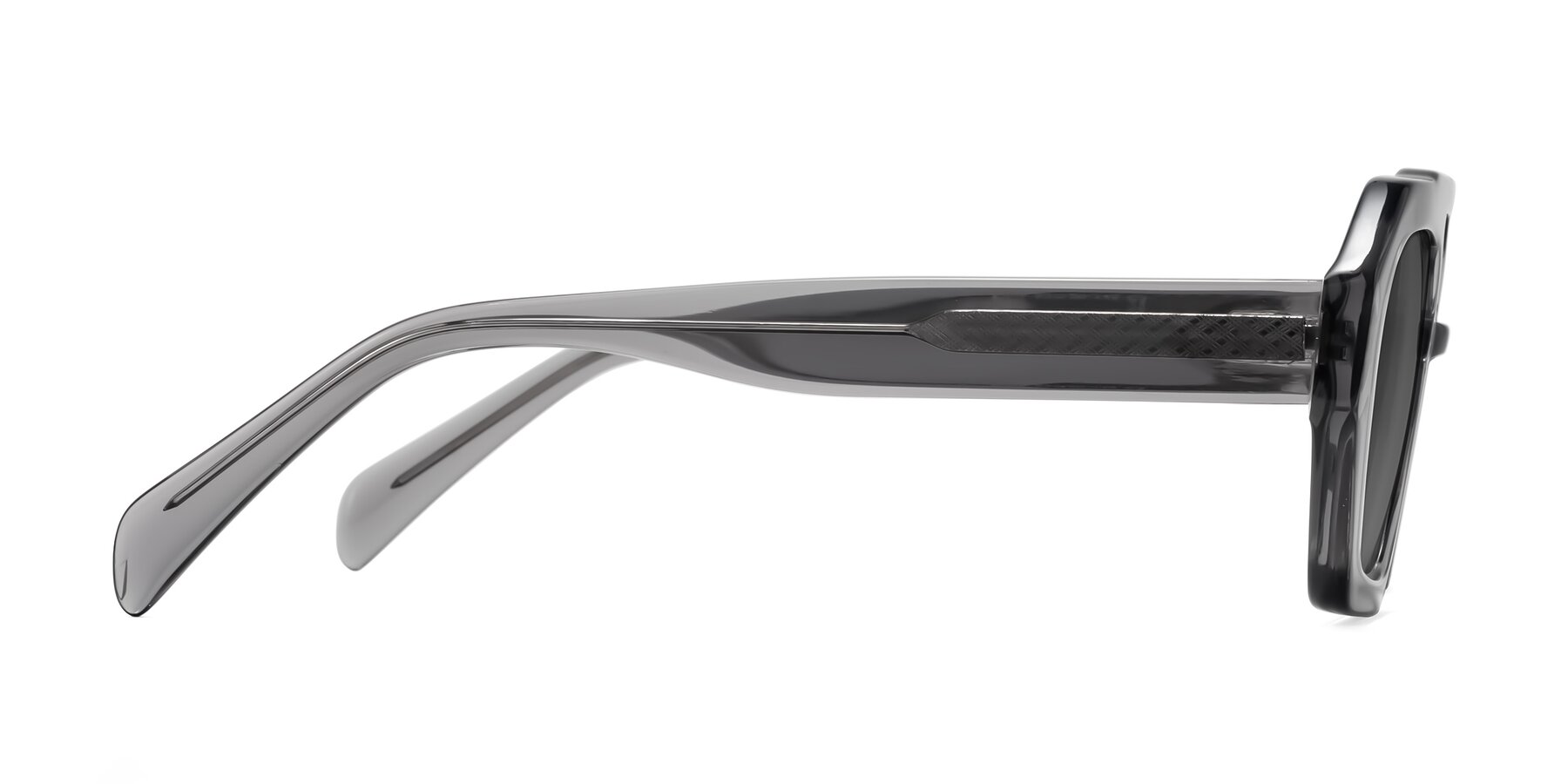 Side of Silva in Gray with Medium Gray Tinted Lenses