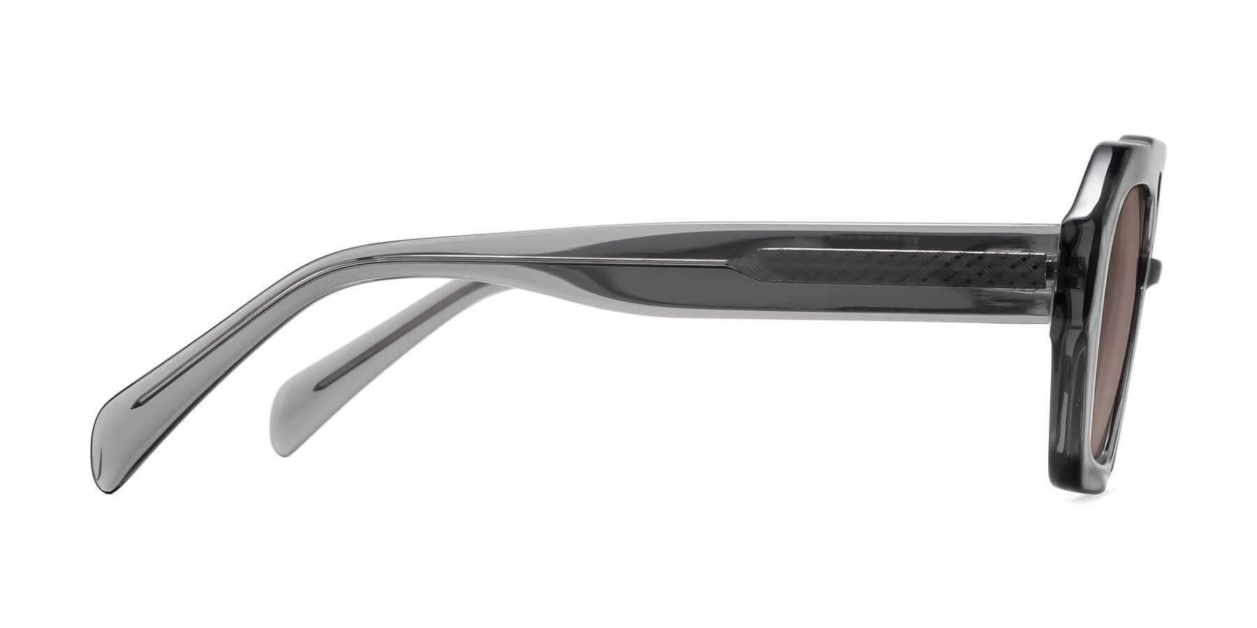 Side of Silva in Gray with Medium Brown Tinted Lenses