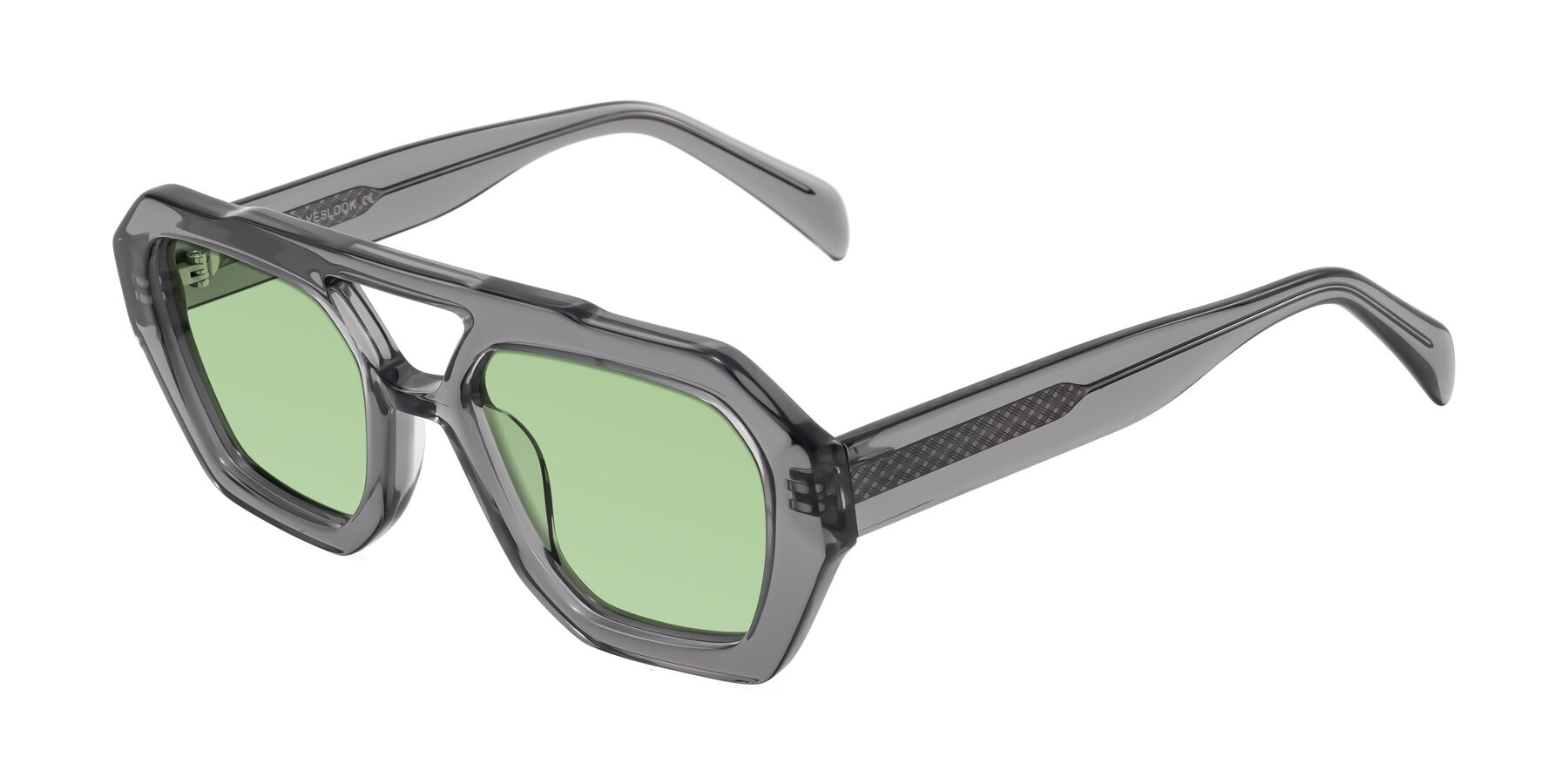 Angle of Silva in Gray with Medium Green Tinted Lenses