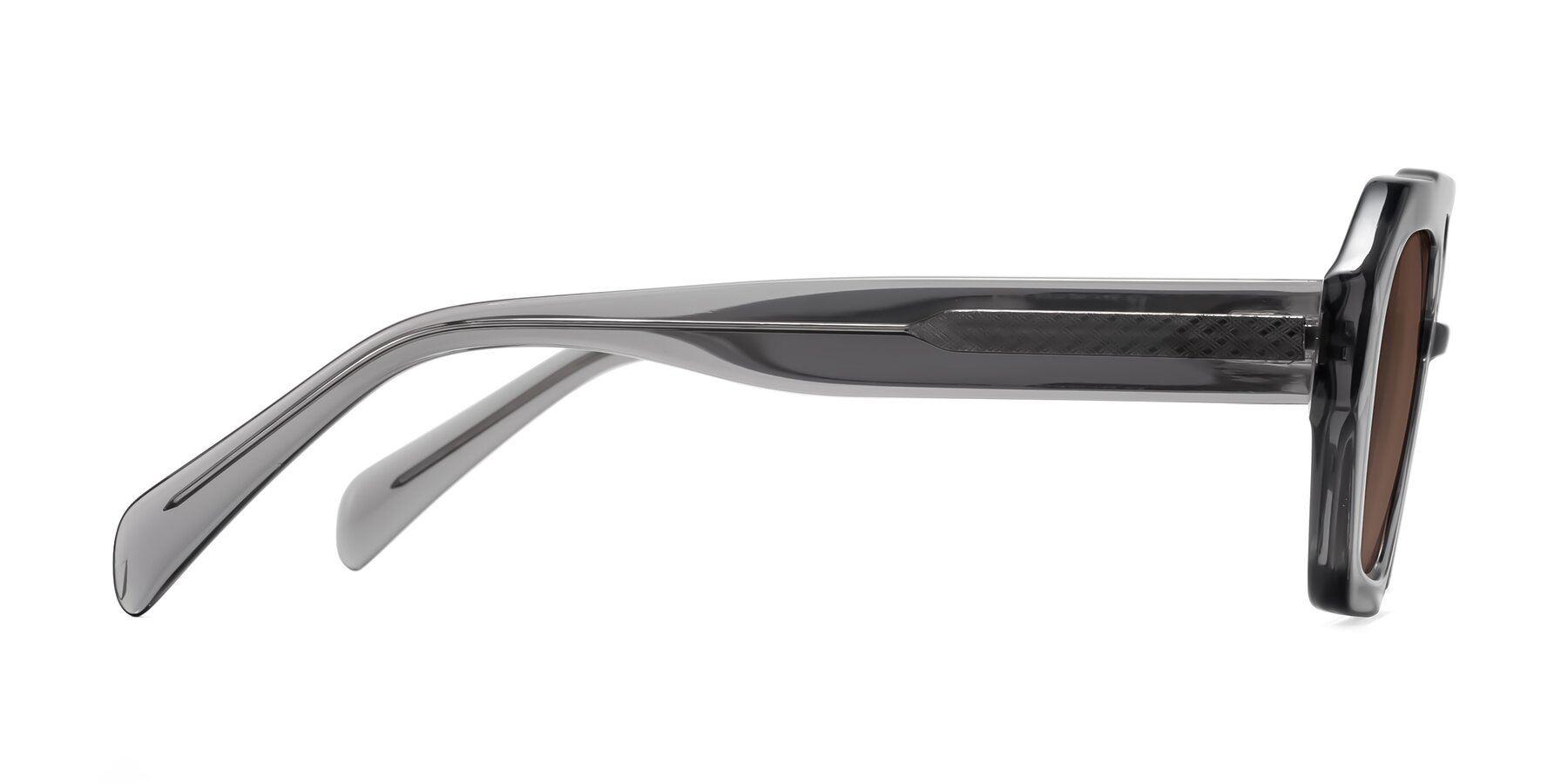 Side of Silva in Gray with Brown Tinted Lenses