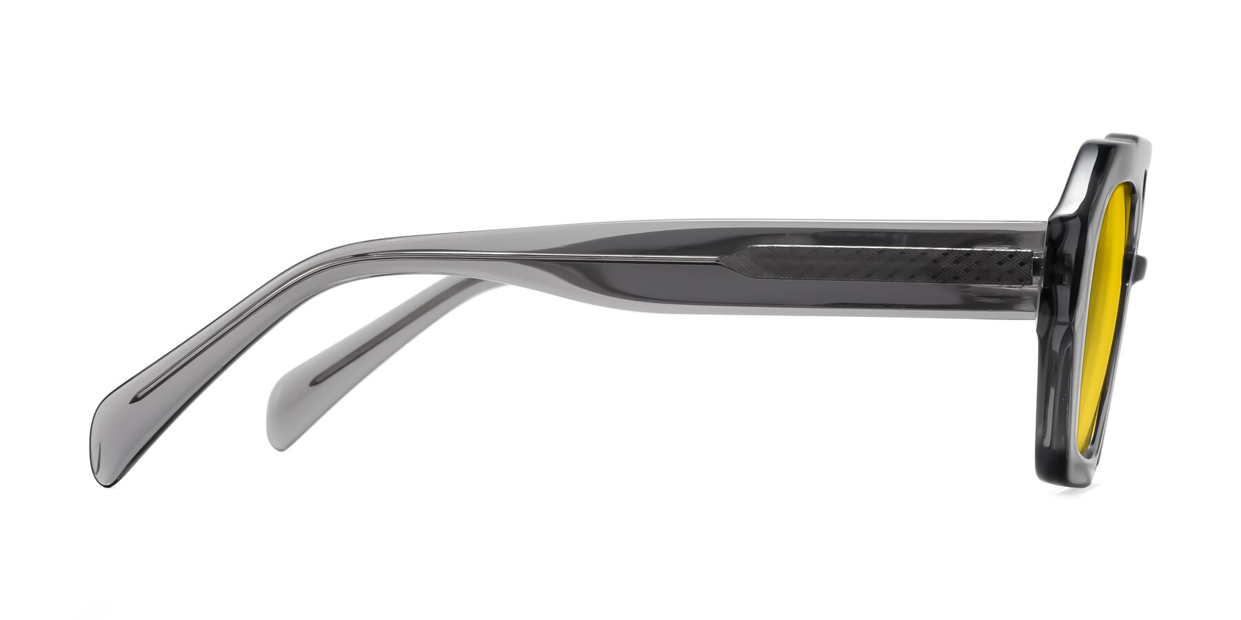 Side of Silva in Gray with Yellow Tinted Lenses