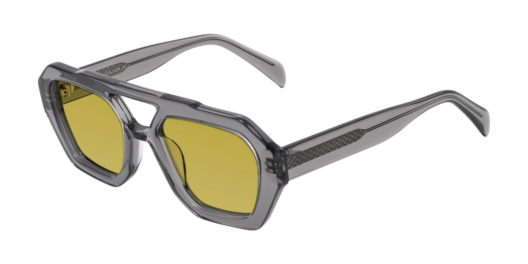 Angle of Silva in Gray with Champagne Tinted Lenses