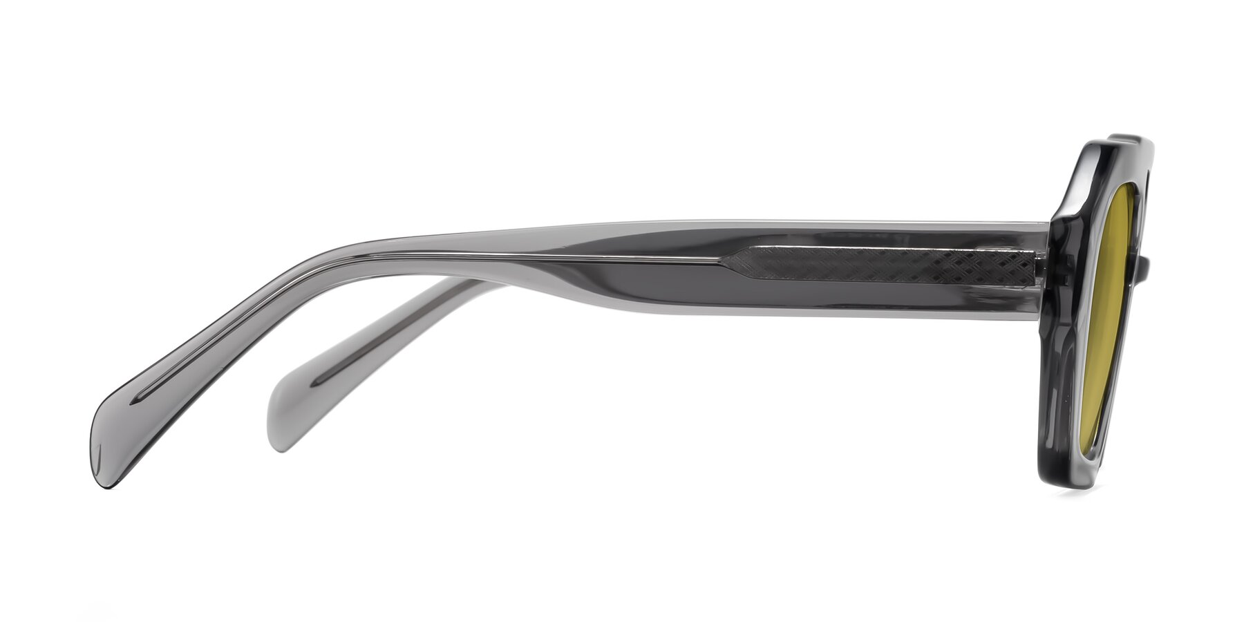Side of Silva in Gray with Champagne Tinted Lenses
