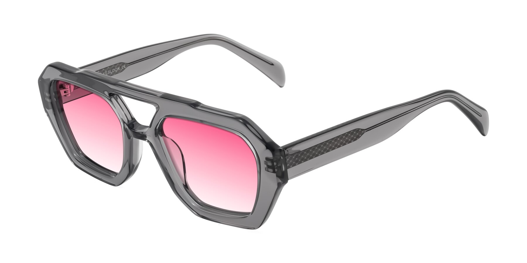 Angle of Silva in Gray with Pink Gradient Lenses