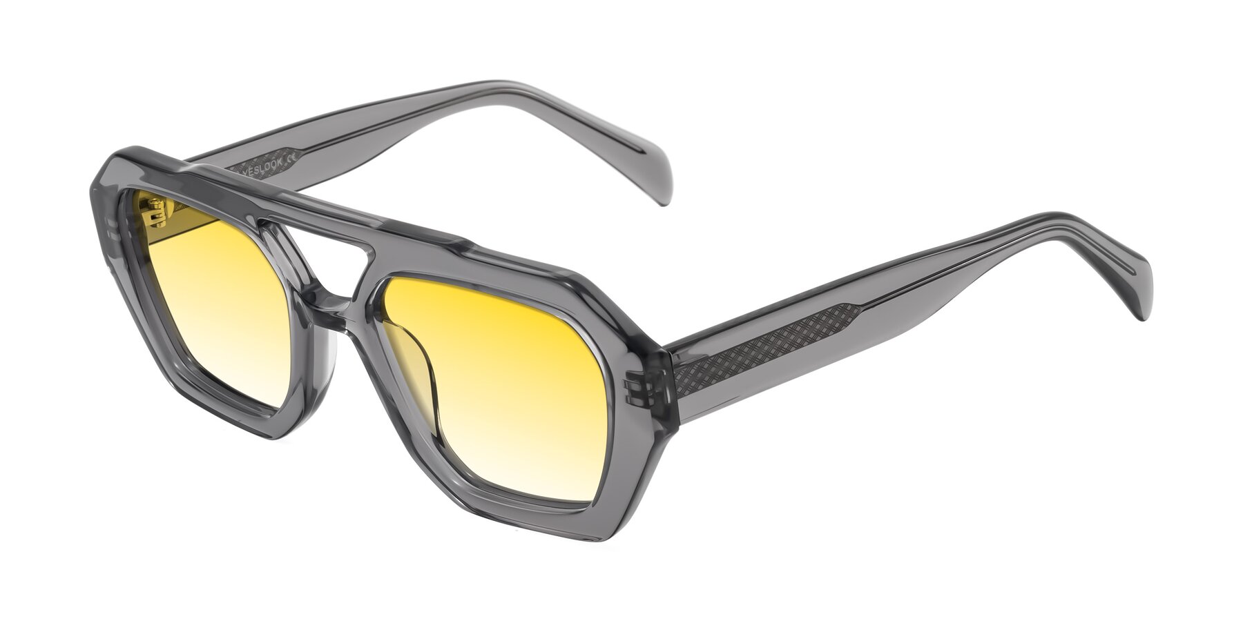 Angle of Silva in Gray with Yellow Gradient Lenses