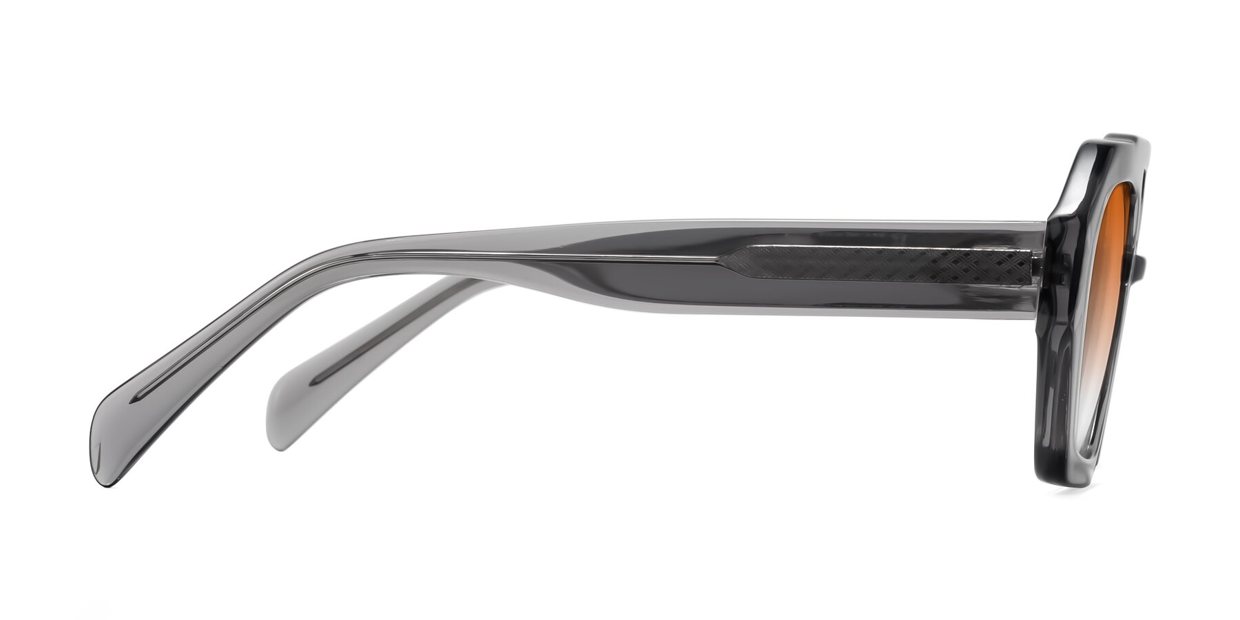 Side of Silva in Gray with Orange Gradient Lenses