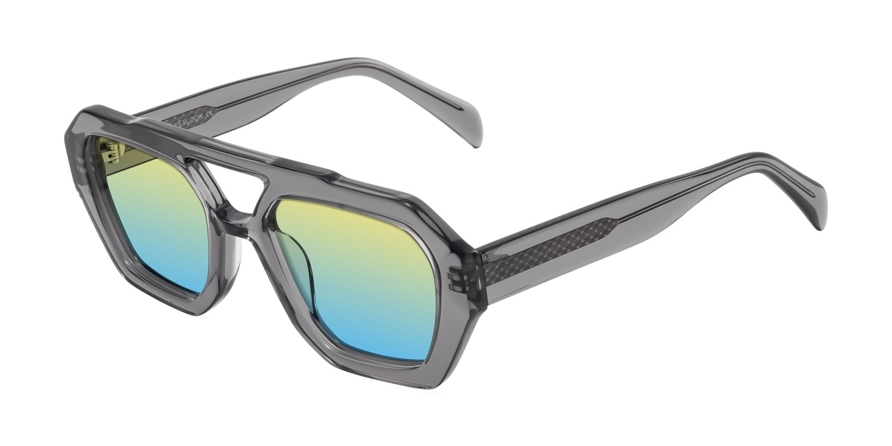 Angle of Silva in Gray with Yellow / Blue Gradient Lenses