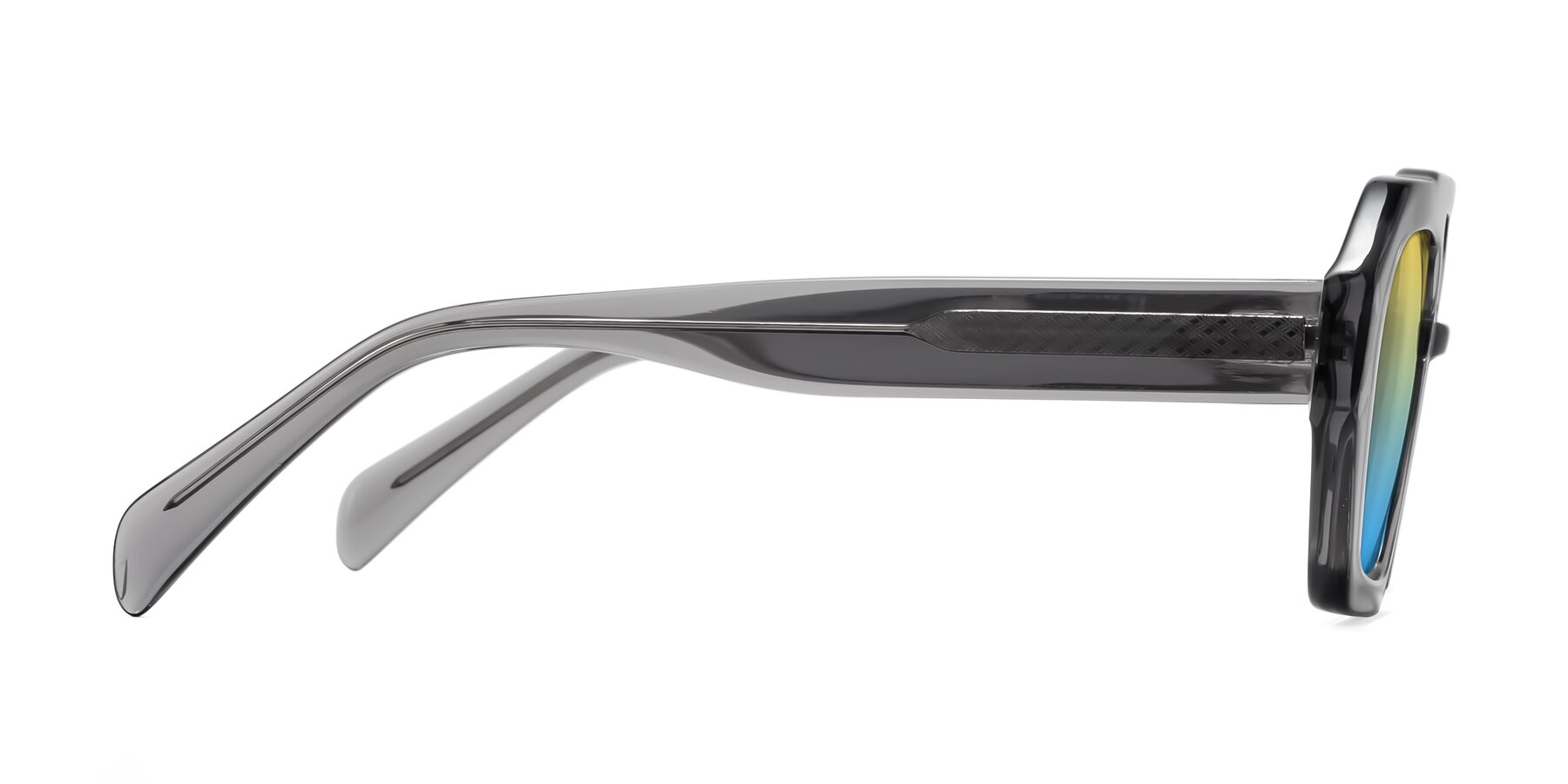 Side of Silva in Gray with Yellow / Blue Gradient Lenses