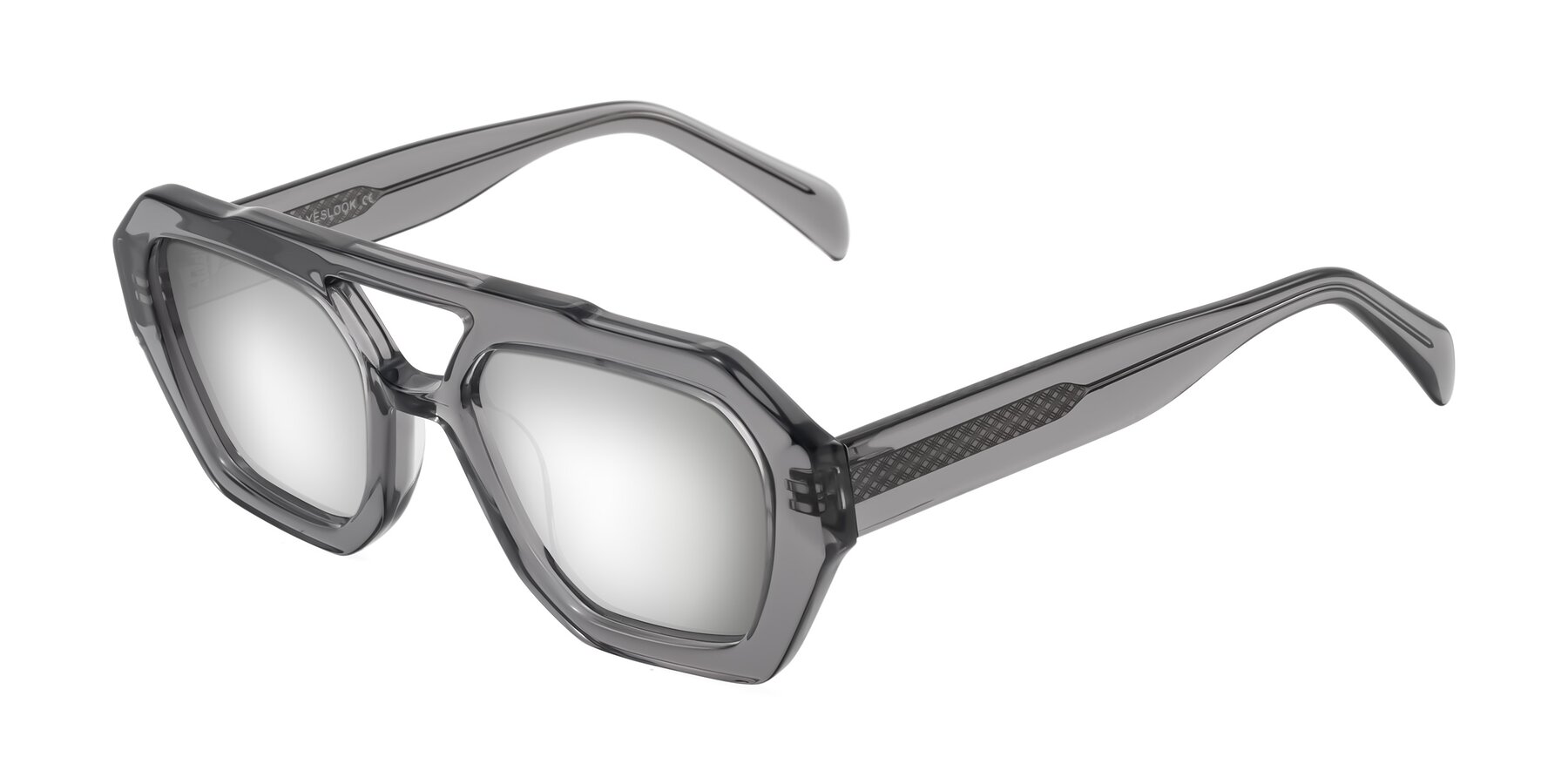 Angle of Silva in Gray with Silver Mirrored Lenses