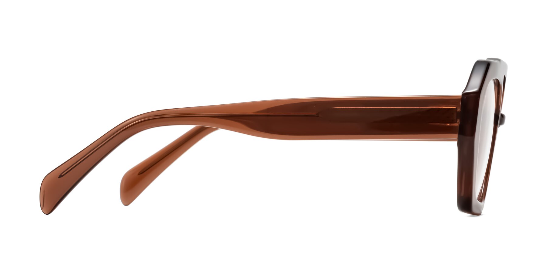 Side of Silva in Brown with Clear Eyeglass Lenses