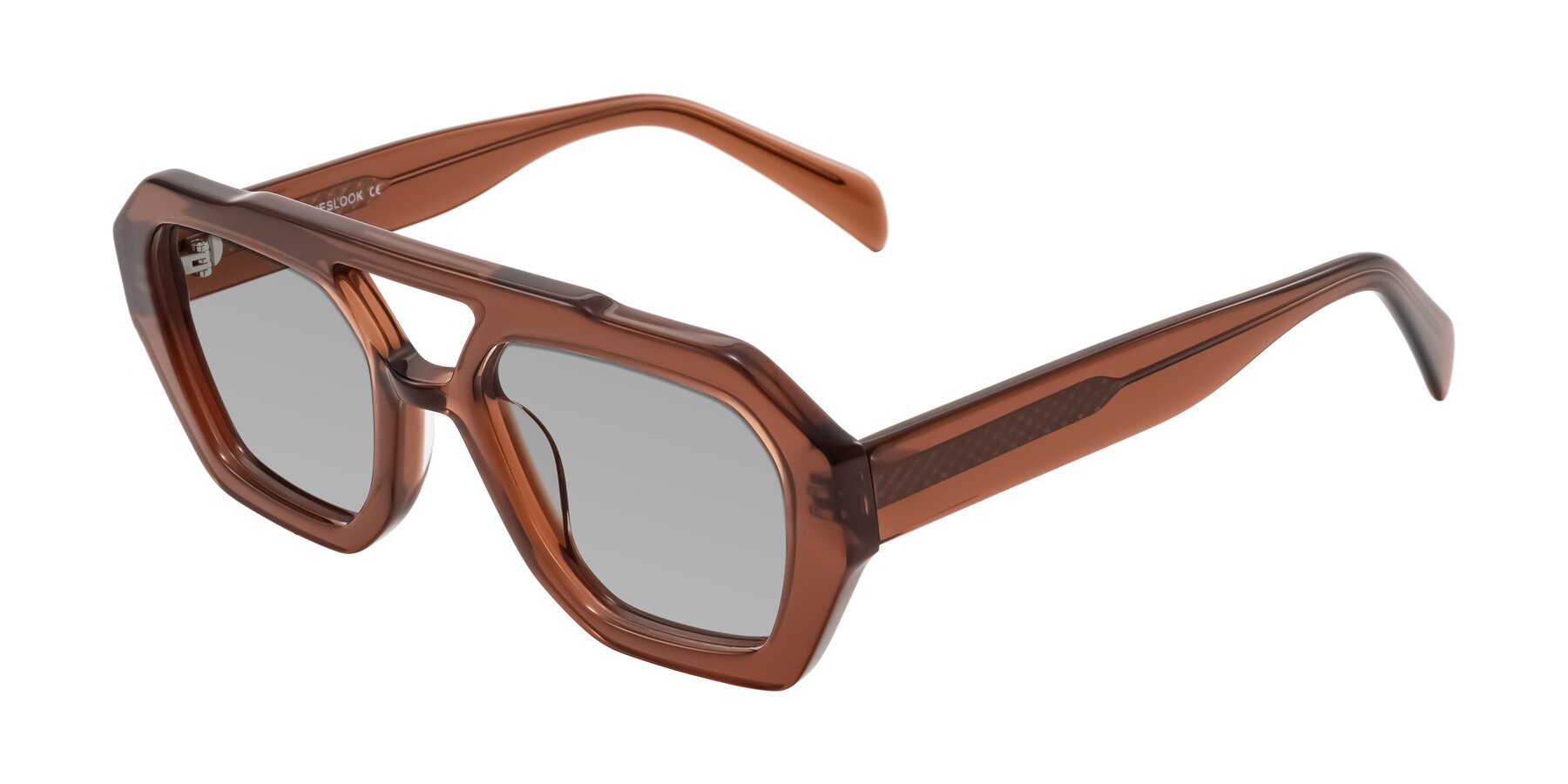 Angle of Silva in Brown with Light Gray Tinted Lenses