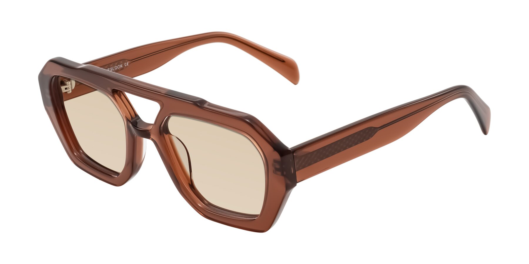 Angle of Silva in Brown with Light Brown Tinted Lenses