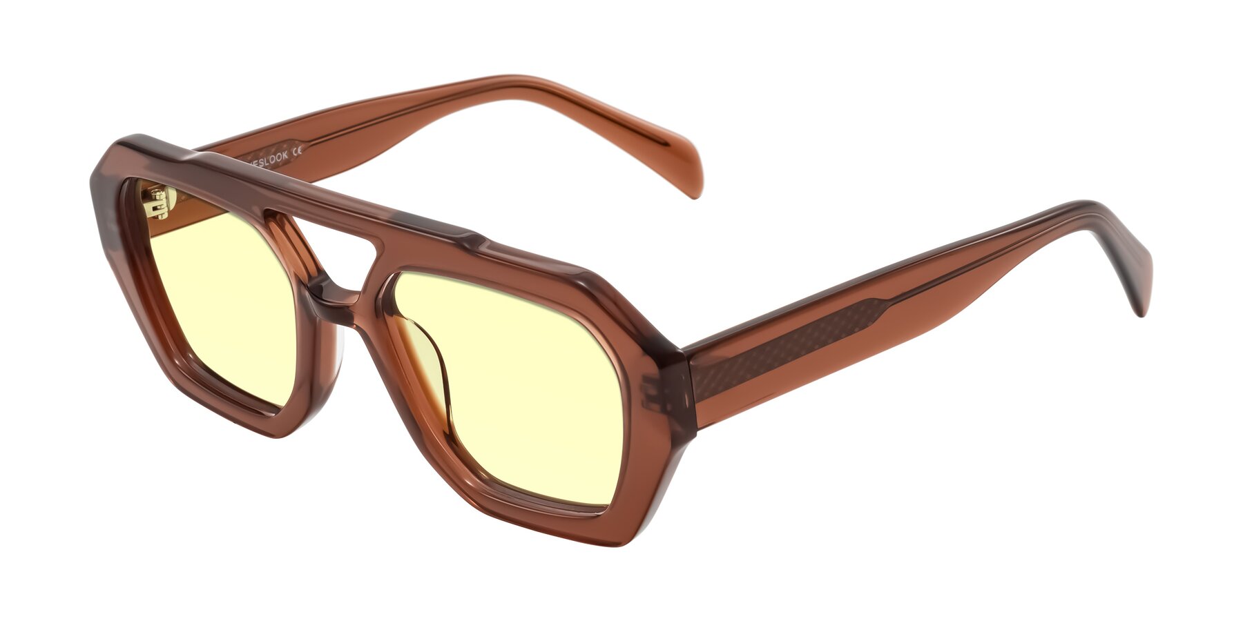 Angle of Silva in Brown with Light Yellow Tinted Lenses