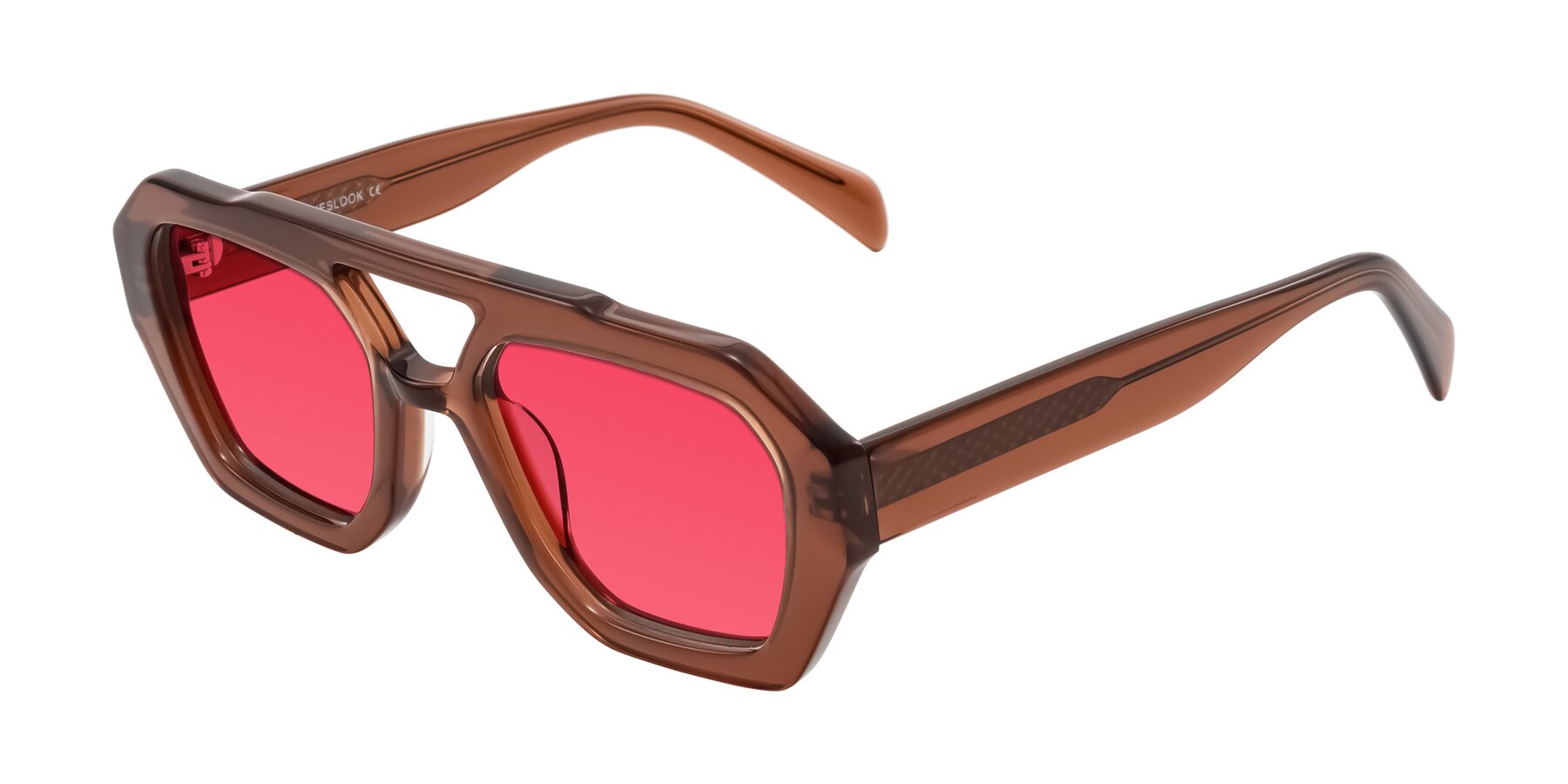 Angle of Silva in Brown with Red Tinted Lenses