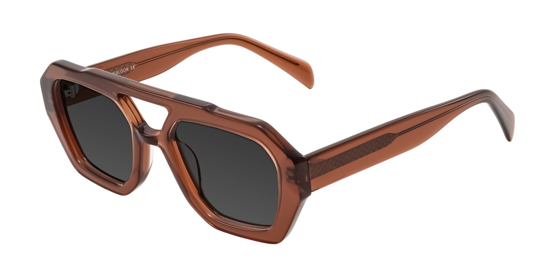 Angle of Silva in Brown with Gray Tinted Lenses