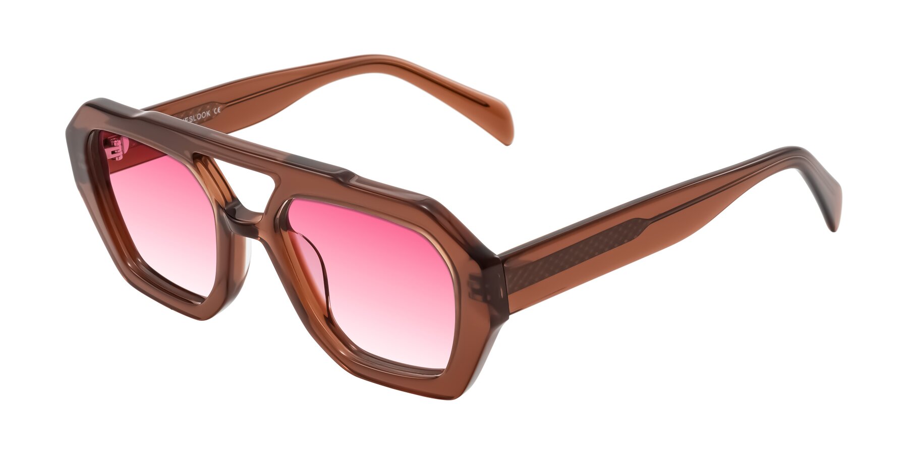 Angle of Silva in Brown with Pink Gradient Lenses