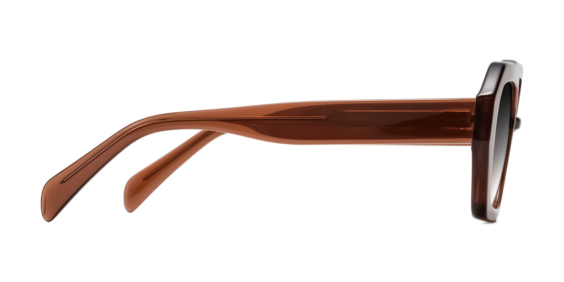 Side of Silva in Brown with Gray Gradient Lenses
