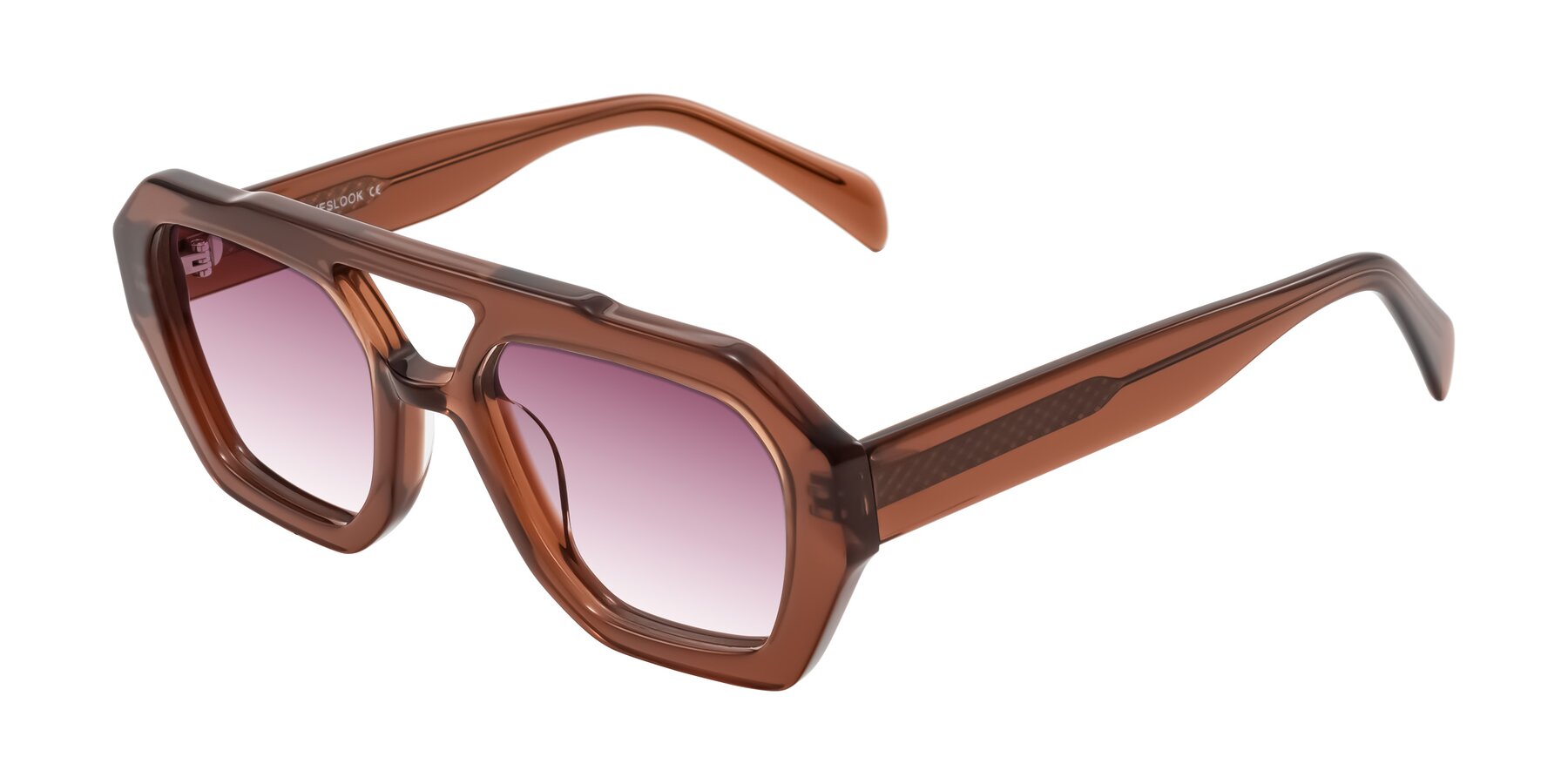 Angle of Silva in Brown with Wine Gradient Lenses