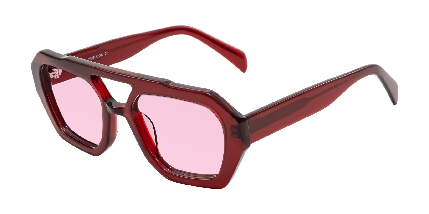 Angle of Silva in Wine with Light Pink Tinted Lenses