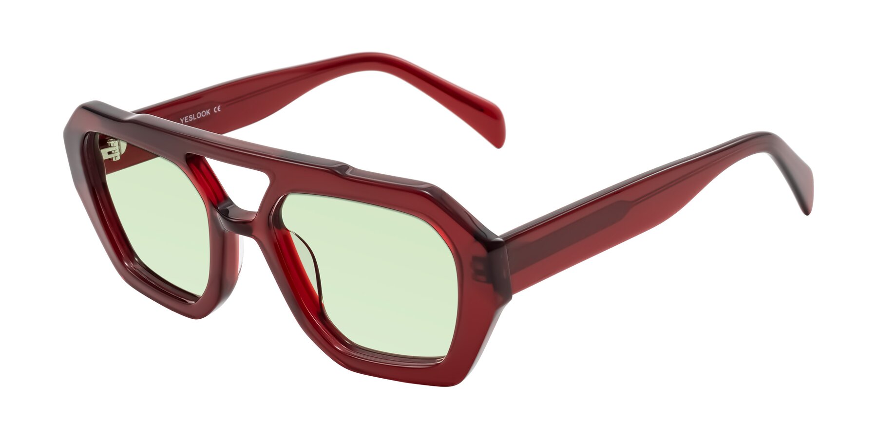 Angle of Silva in Wine with Light Green Tinted Lenses