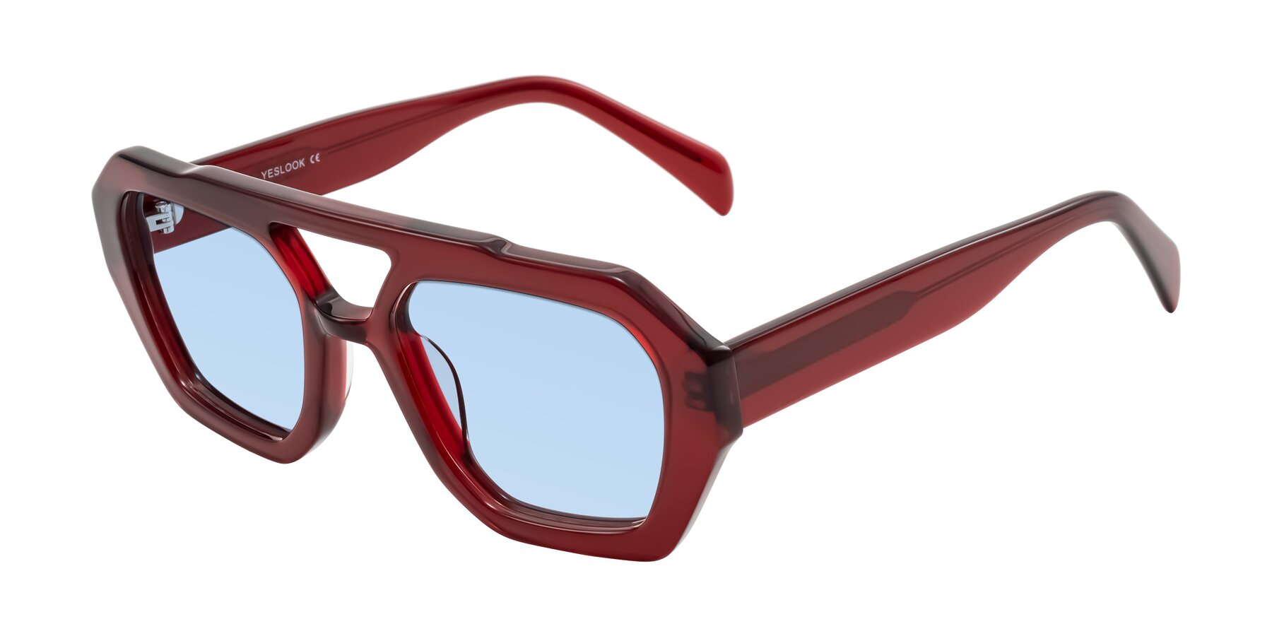 Angle of Silva in Wine with Light Blue Tinted Lenses