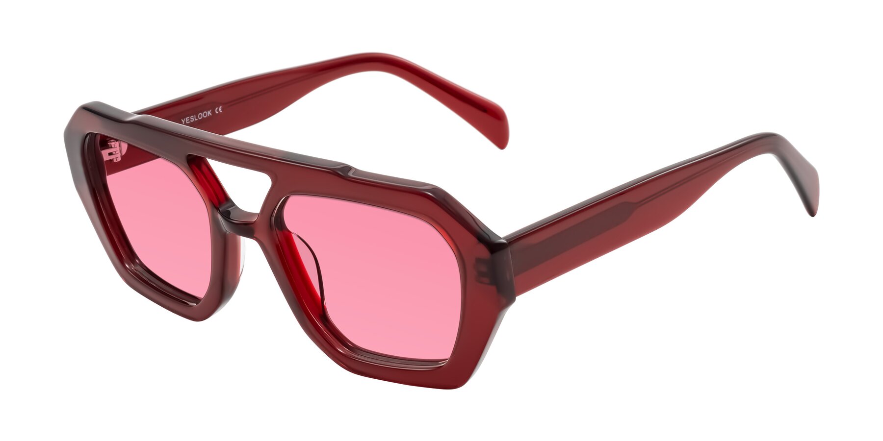 Angle of Silva in Wine with Pink Tinted Lenses