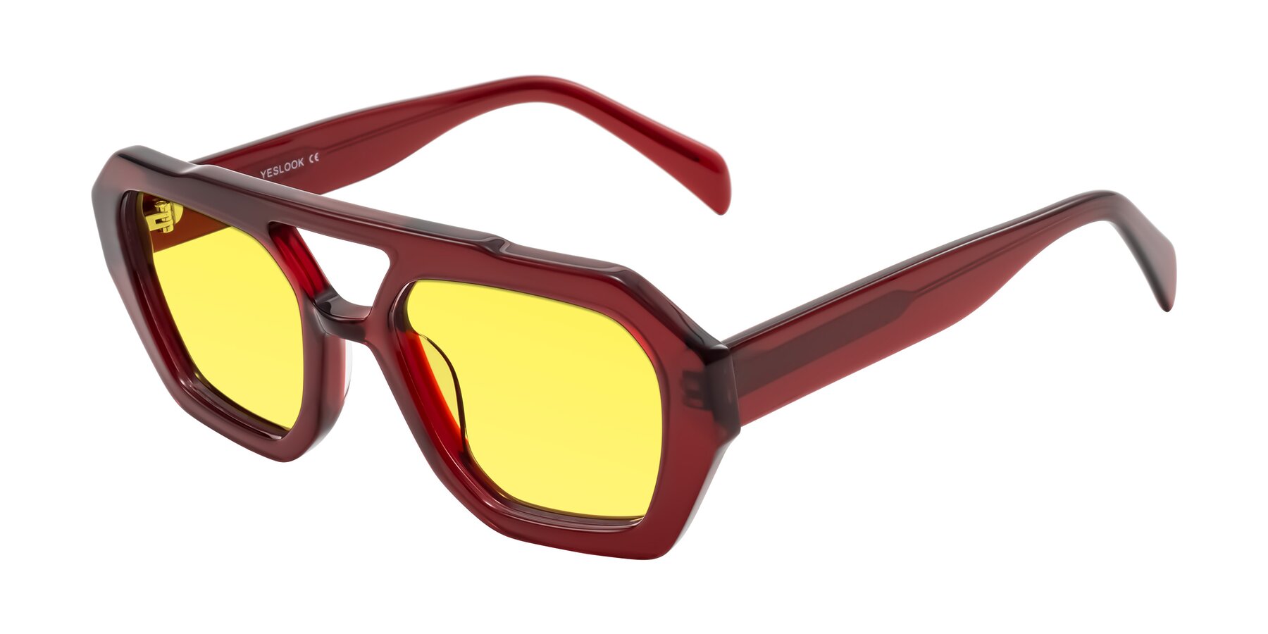 Angle of Silva in Wine with Medium Yellow Tinted Lenses