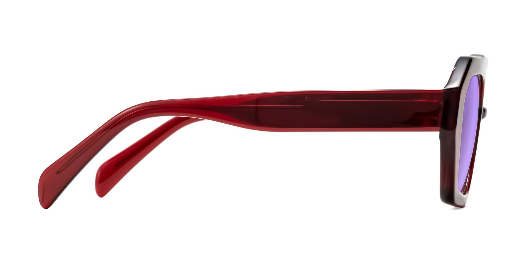 Side of Silva in Wine with Medium Purple Tinted Lenses