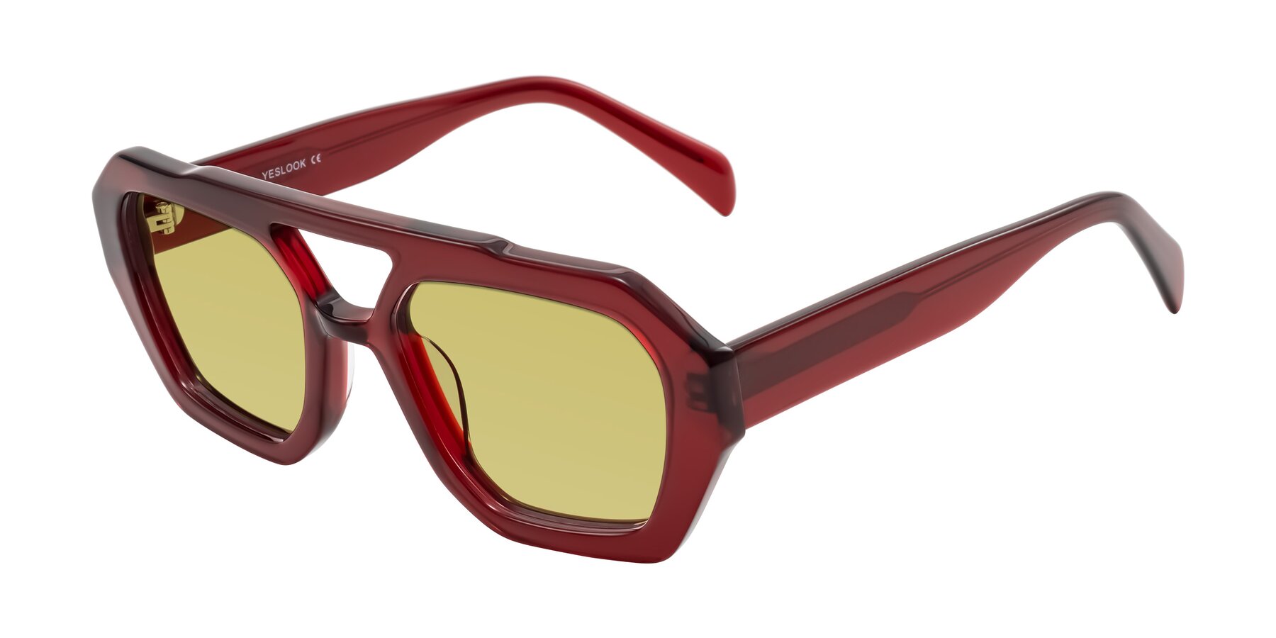 Angle of Silva in Wine with Medium Champagne Tinted Lenses