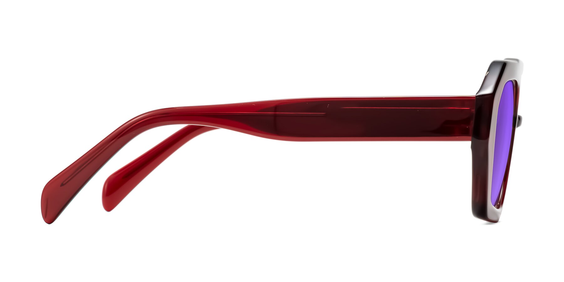 Side of Silva in Wine with Purple Tinted Lenses
