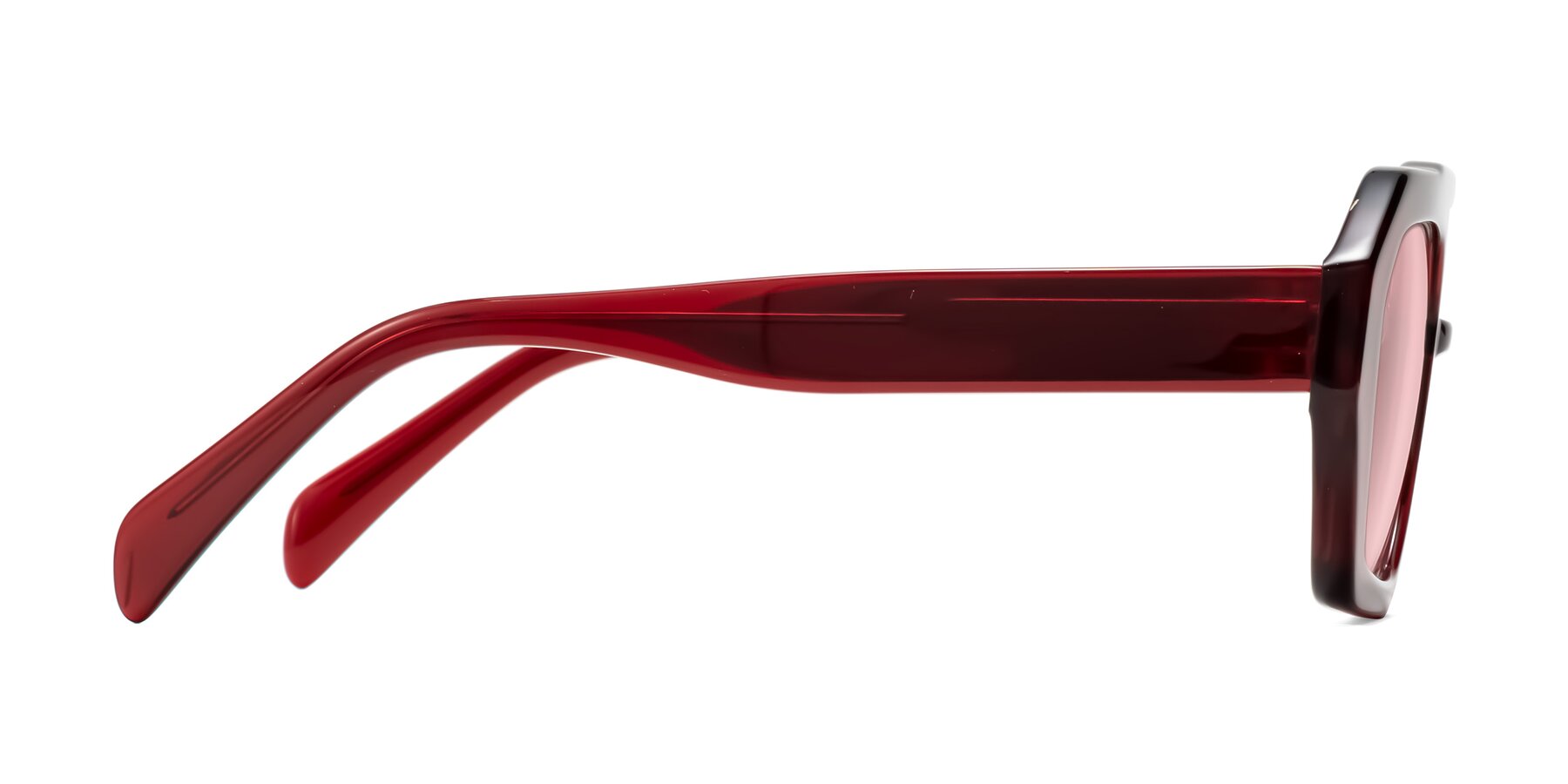 Side of Silva in Wine with Light Garnet Tinted Lenses