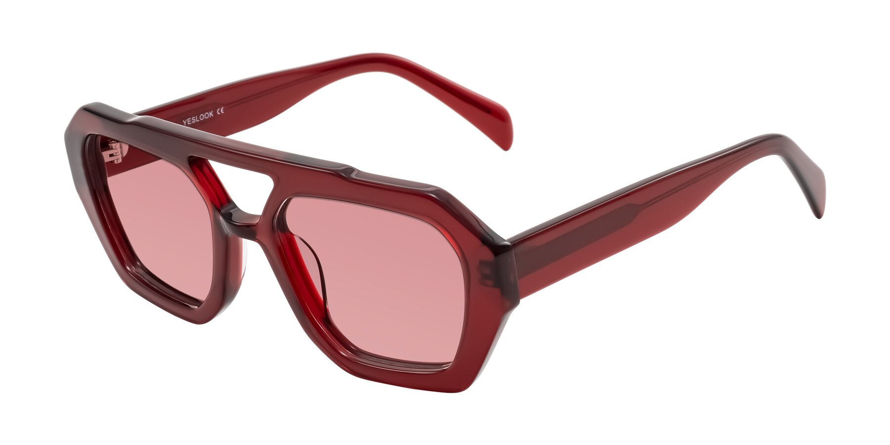 Angle of Silva in Wine with Medium Garnet Tinted Lenses