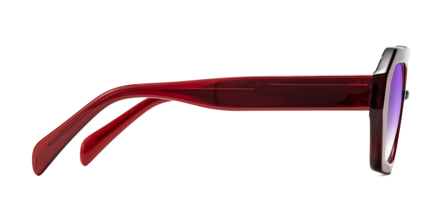 Side of Silva in Wine with Purple Gradient Lenses