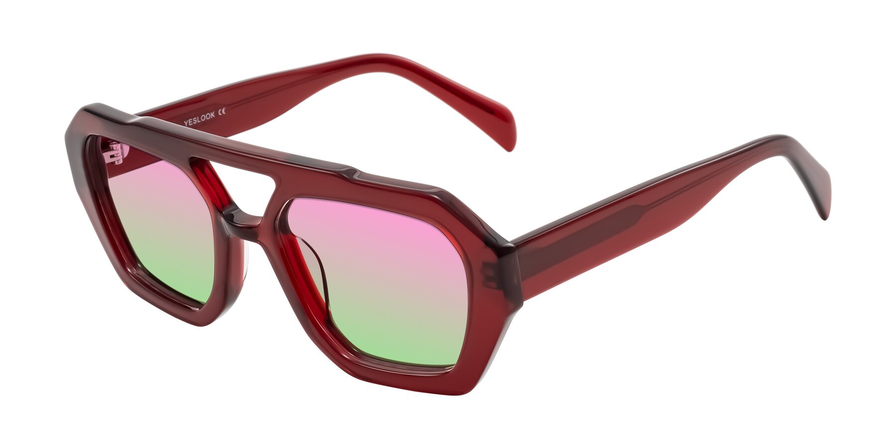 Angle of Silva in Wine with Pink / Green Gradient Lenses