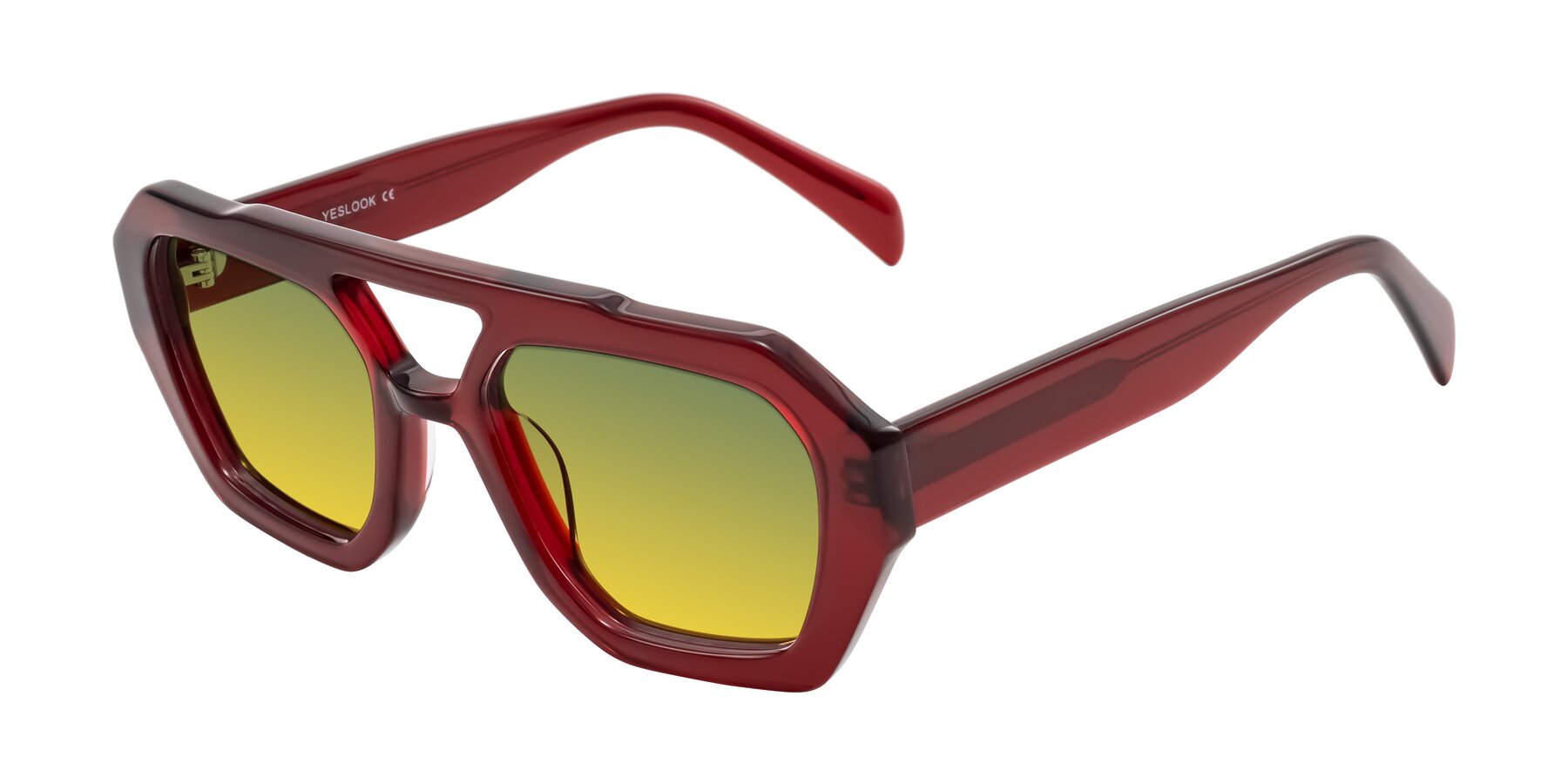 Angle of Silva in Wine with Green / Yellow Gradient Lenses