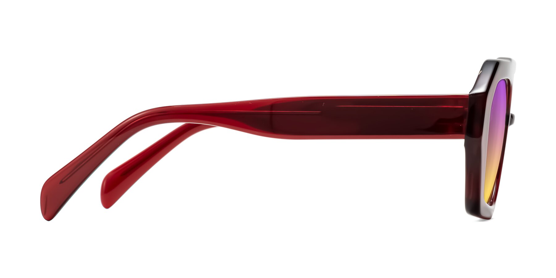 Side of Silva in Wine with Purple / Yellow Gradient Lenses