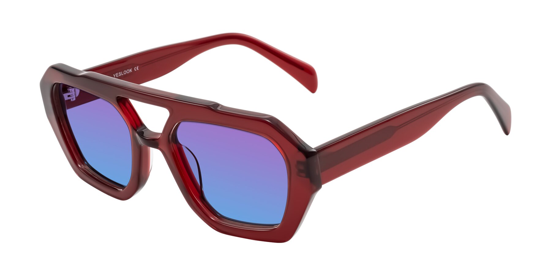 Angle of Silva in Wine with Purple / Blue Gradient Lenses