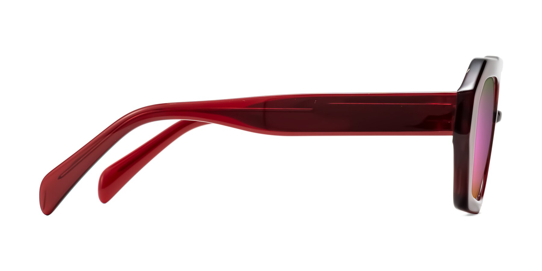 Side of Silva in Wine with Pink Mirrored Lenses