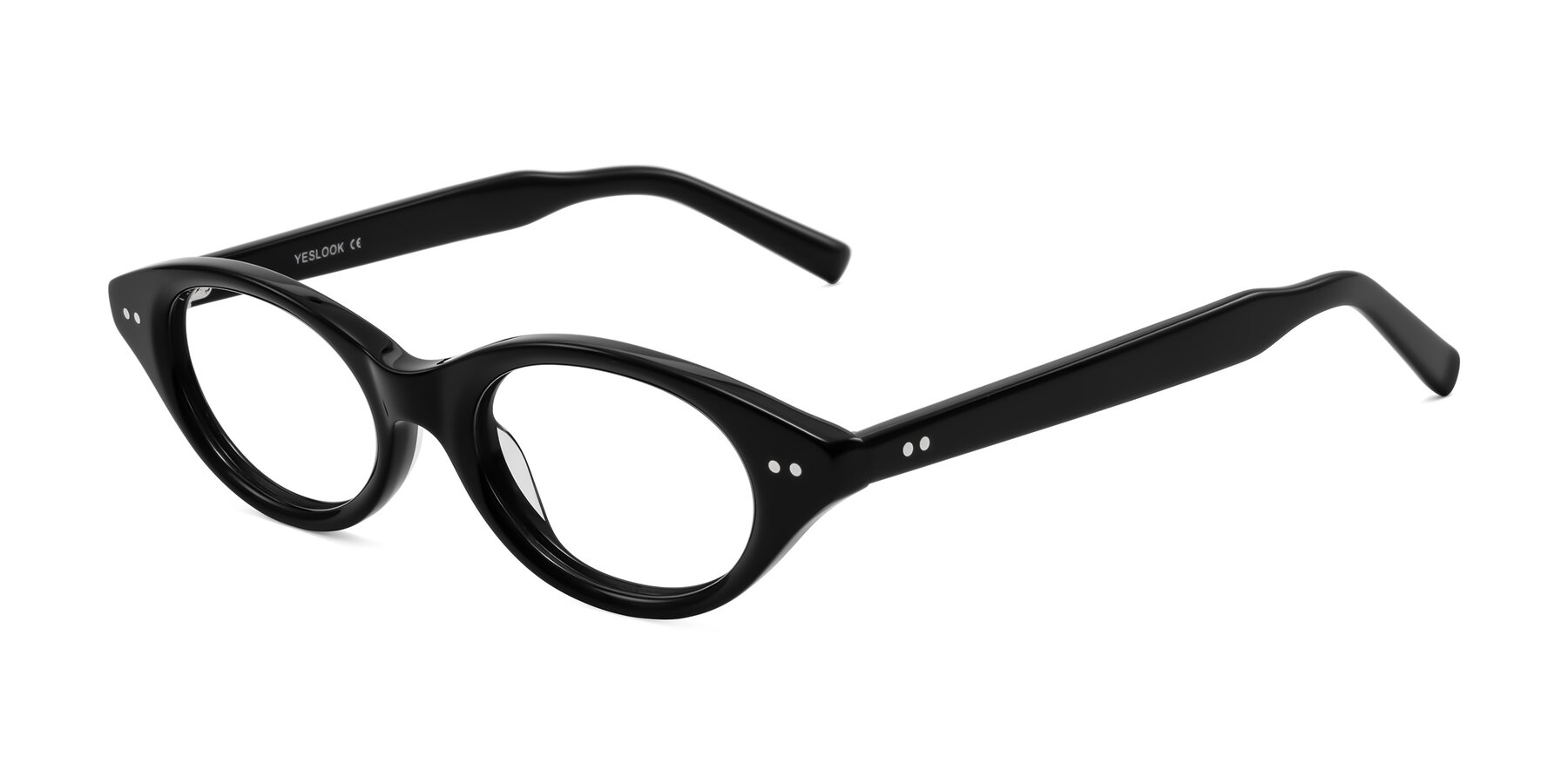 Angle of Mitri in Black with Clear Eyeglass Lenses