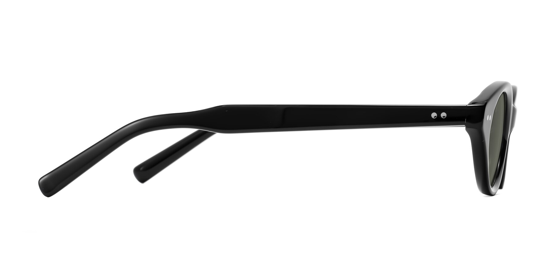Side of Mitri in Black with Gray Polarized Lenses