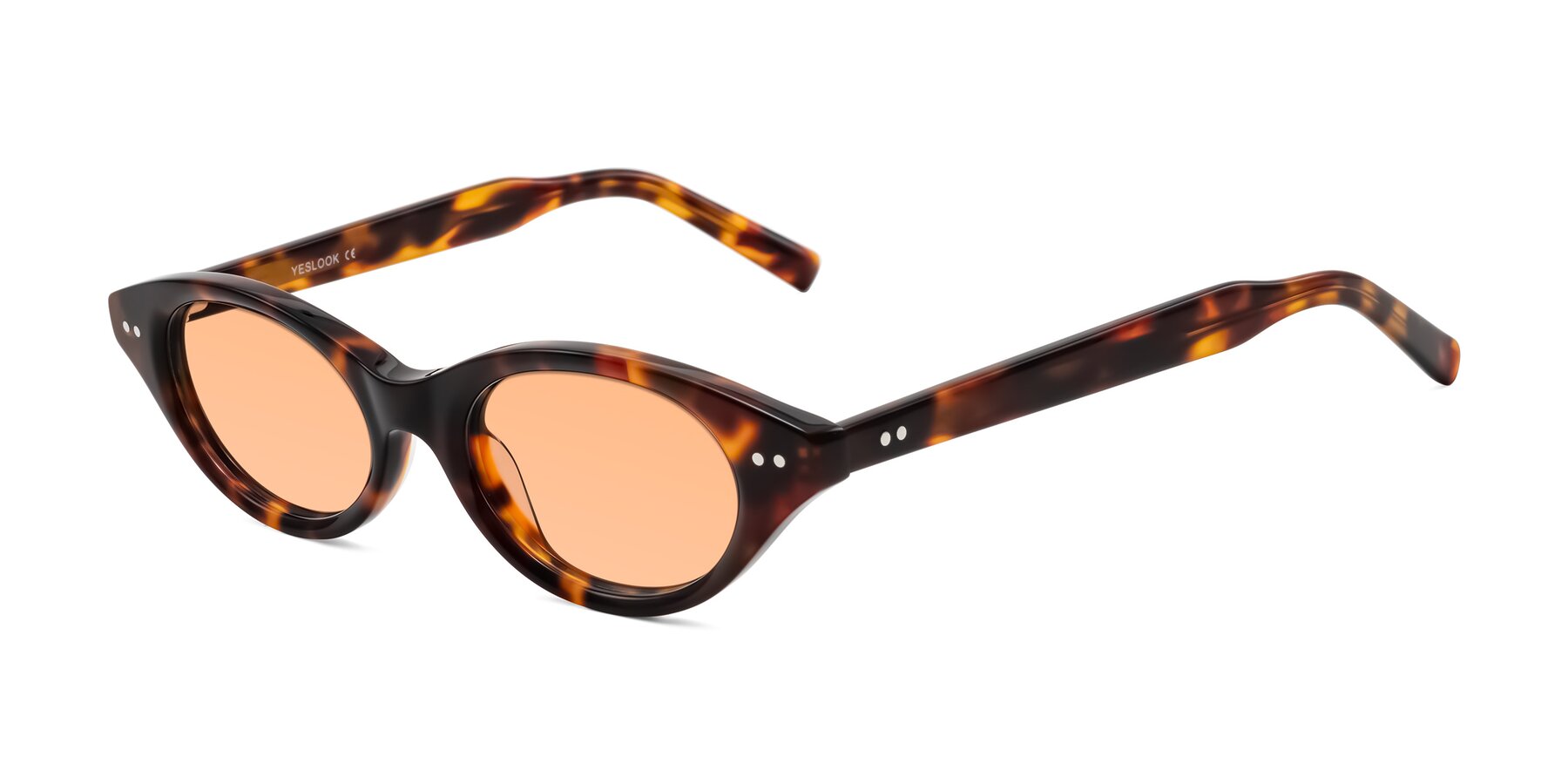 Angle of Mitri in Tortoise with Light Orange Tinted Lenses