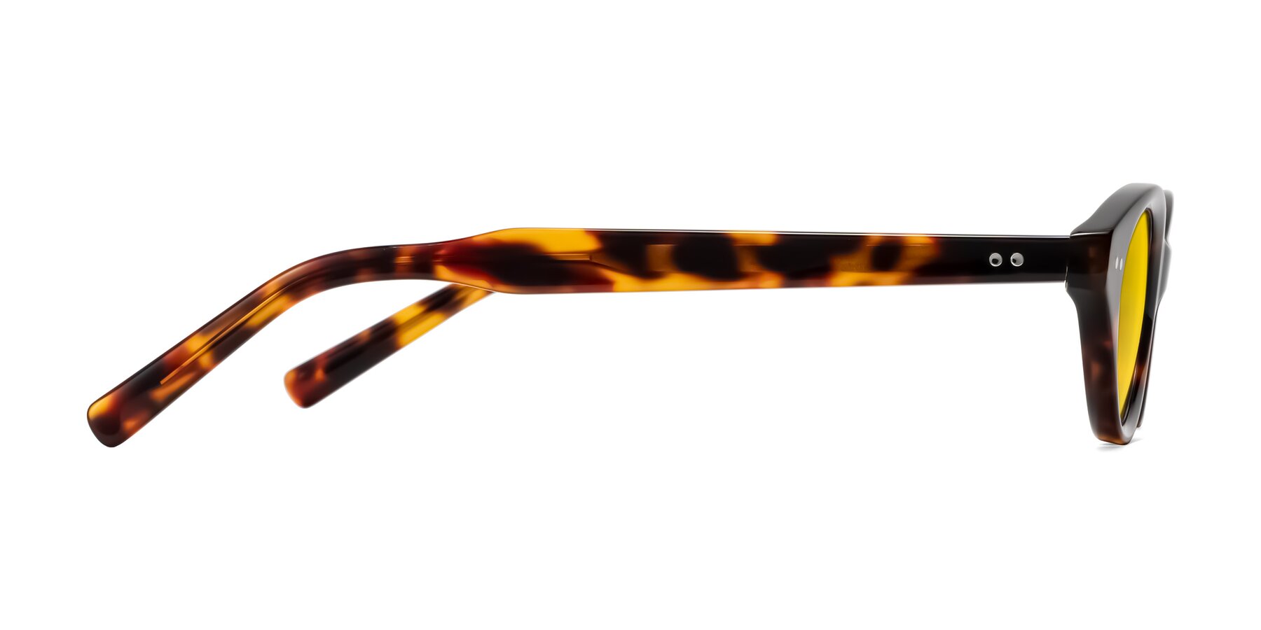 Side of Mitri in Tortoise with Yellow Tinted Lenses