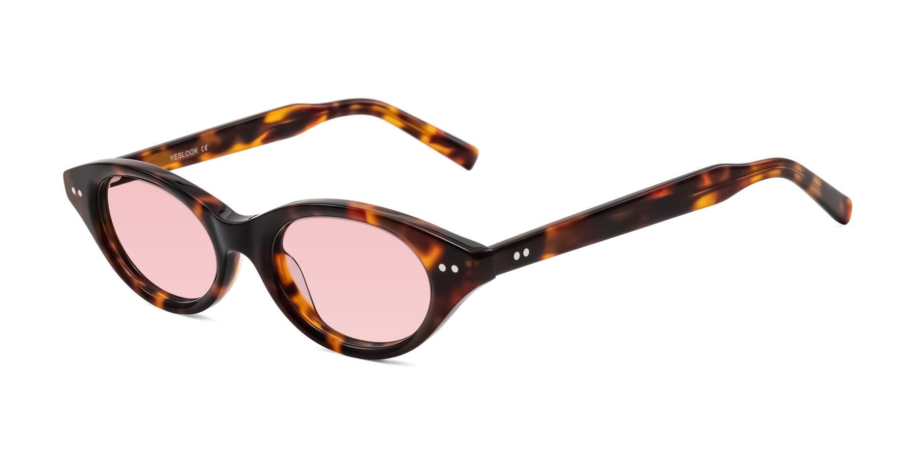 Angle of Mitri in Tortoise with Light Garnet Tinted Lenses
