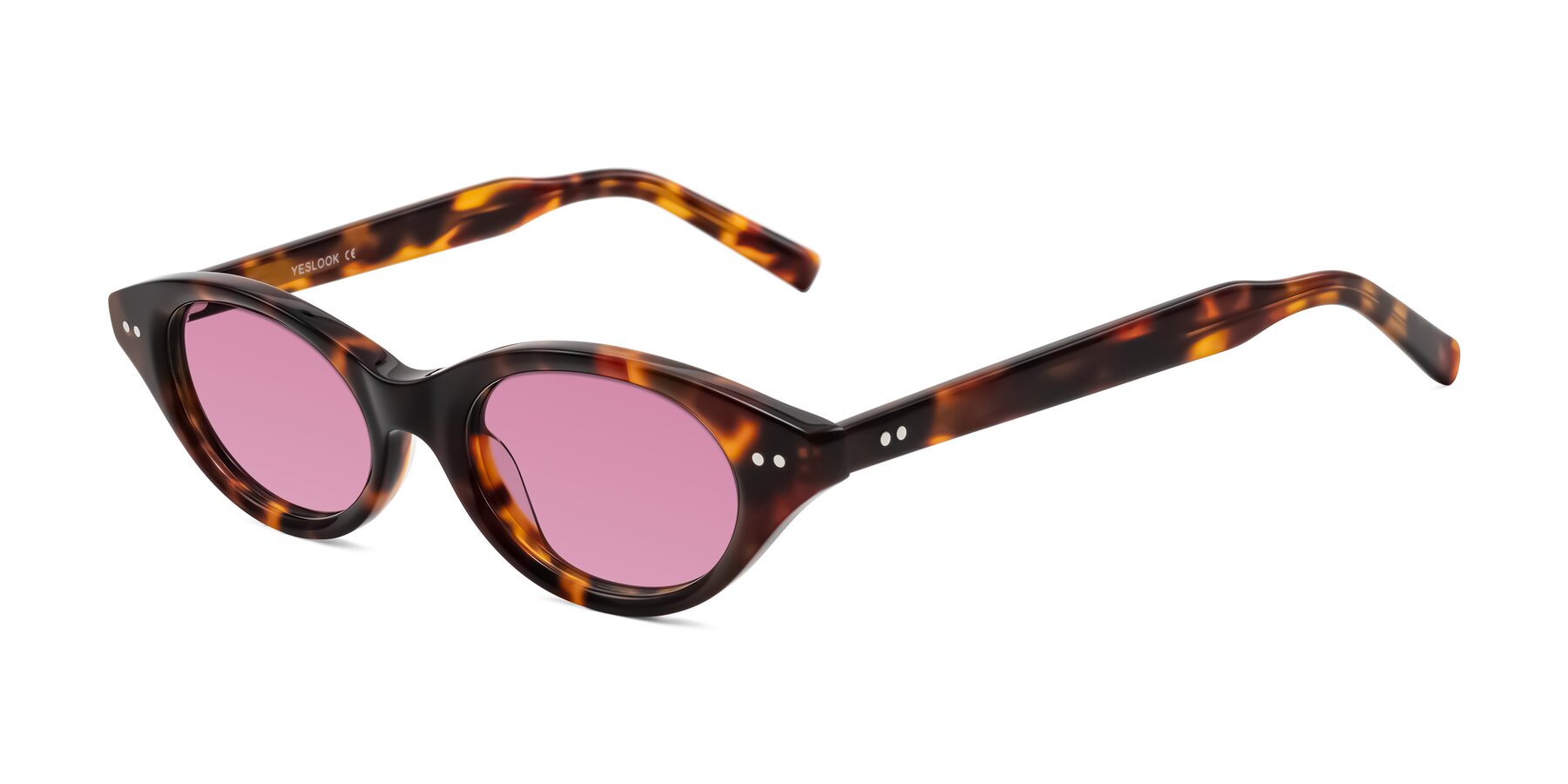 Angle of Mitri in Tortoise with Medium Wine Tinted Lenses