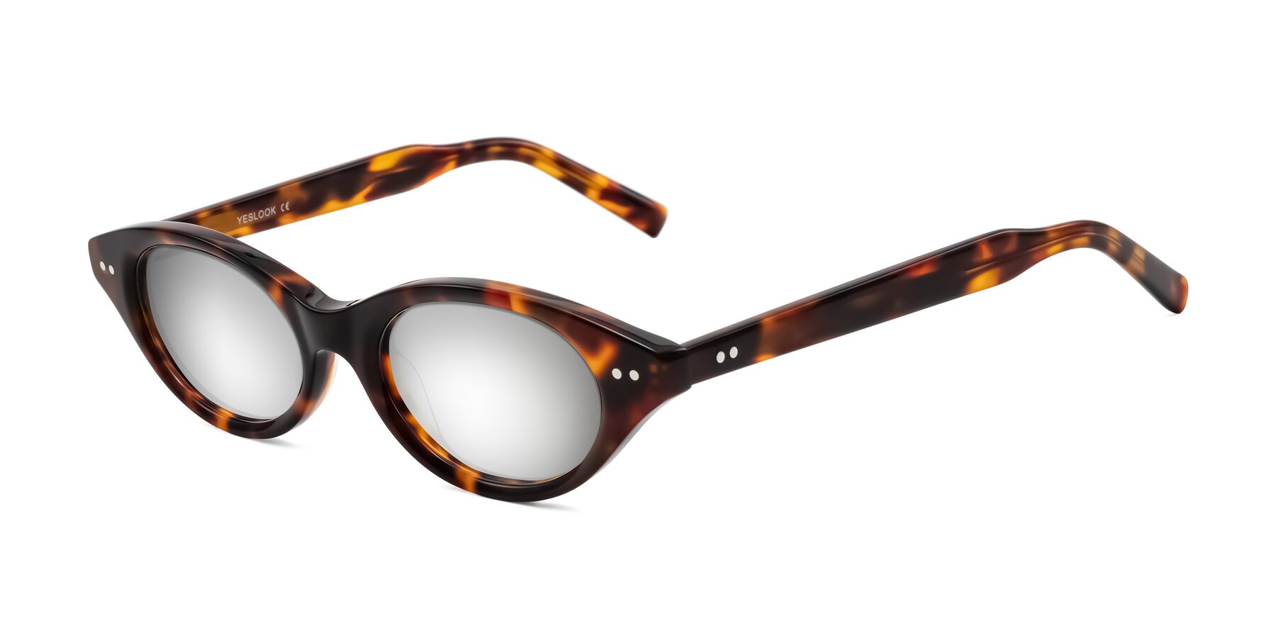 Angle of Mitri in Tortoise with Silver Mirrored Lenses
