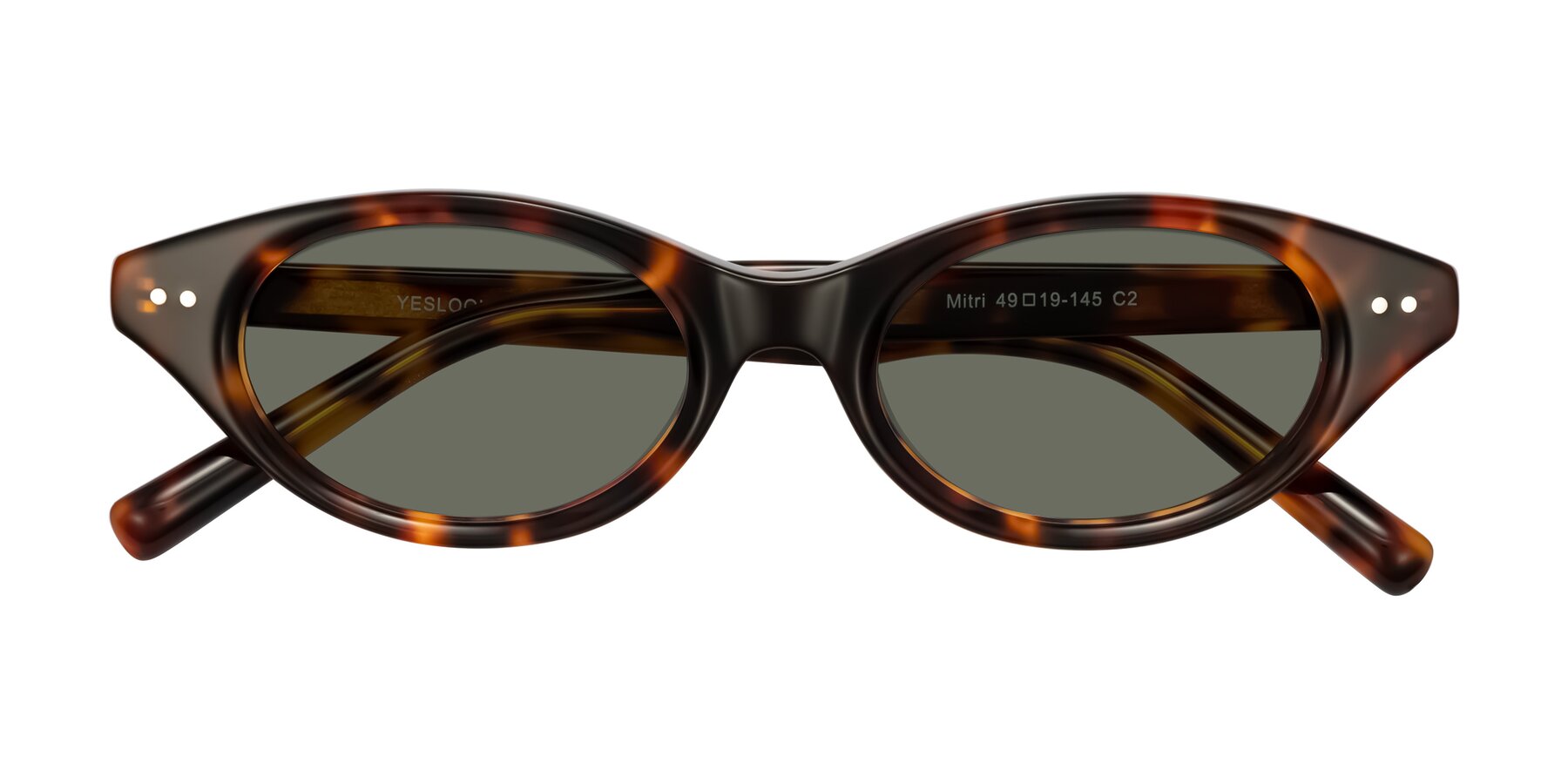 Folded Front of Mitri in Tortoise with Gray Polarized Lenses